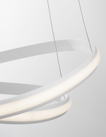 Lustra moderna rotunda dimabila LED Valens Ø59 cm, abajur doua cercuri negre/albe, 9357061 - Novaluce [3]
