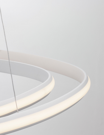 Lustra moderna rotunda dimabila LED Valens Ø59 cm, abajur doua cercuri negre/albe, 9357061 - Novaluce [4]