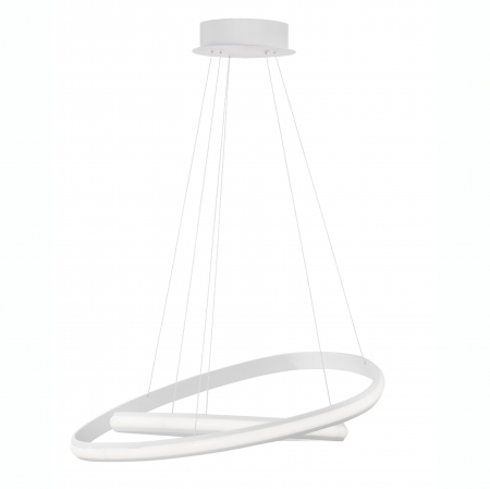 Lustra moderna rotunda dimabila LED Valens Ø59 cm, abajur doua cercuri negre/albe, 9357061 - Novaluce [0]