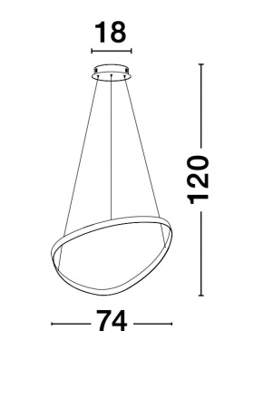 Lustra moderna rotunda dimabila LED Valens Ø74 cm, abajur cerc negru/alb, 9357064 - Novaluce [4]