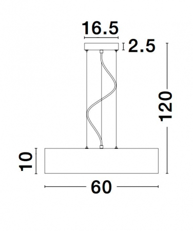 Lustra moderna rotunda LED alba/gri Gonca Ø60 cm, aluminiu & acril, 616803 - Novaluce [2]
