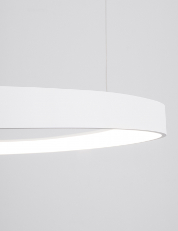 Lustra moderna rotunda LED dimabil Rinat 65 cm metal alb/negru/maro, design minimalist, 9053553 - Novaluce [12]