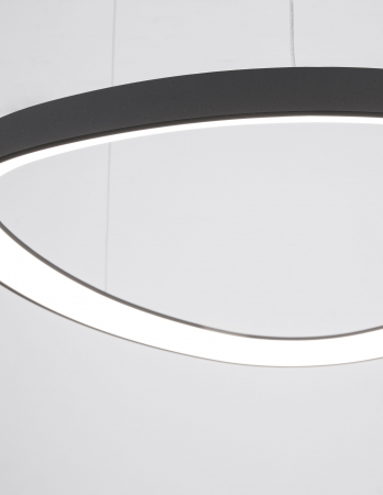 Lustra moderna rotunda LED dimabil Rinat 65 cm metal alb/negru/maro, design minimalist, 9053553 - Novaluce [15]
