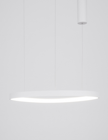 Lustra moderna rotunda LED dimabil Rinat 65 cm metal alb/negru/maro, design minimalist, 9053553 - Novaluce [10]