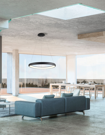 Lustra moderna rotunda LED dimabila Idalia diverse dimensiuni, neagra/gri/maro/alba, 8105619 - Novaluce [18]