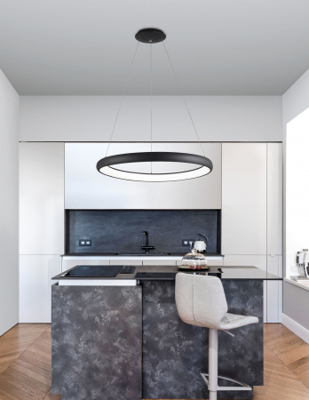 Lustra moderna rotunda LED dimabila Idalia diverse dimensiuni, neagra/gri/maro/alba, 8105619 - Novaluce [23]