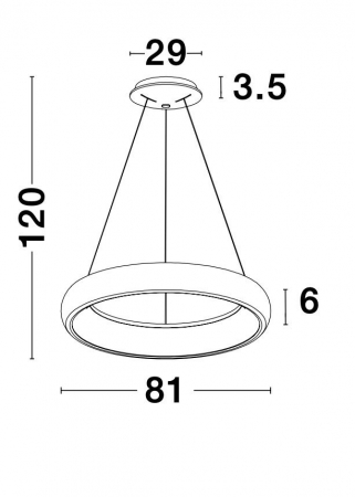 Lustra moderna rotunda LED dimabila Idalia diverse dimensiuni, neagra/gri/maro/alba, 8105619 - Novaluce [24]