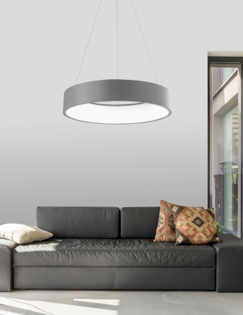 Lustra moderna rotunda LED Rondo Full Ø60 cm, metal maro/gri/negru/alb, 6167206 - Novaluce [9]