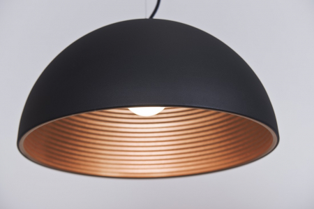 Lustra moderna rotunda metal Kissmet Ø 18/40/50 cm, negru/alb cu auriu, crom, AZ 1395 - Azzardo [10]