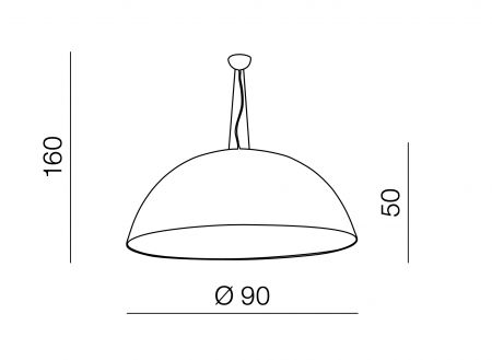 Lustra moderna rotunda neagra Neske Ø 70/90 cm, metal, AZ 1403 - Azzardo [2]