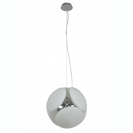 Lustra moderna rotunda Rosalva 45x45 cm 6 becuri, sticla/metal crom, AZ 0344 - Azzardo [1]