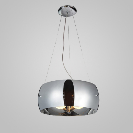 Lustra moderna suspendata Kugle Ø 40, sticla crom/neagra/transparenta, 3 becuri, AZ 0909 - Azzardo [5]