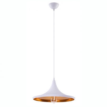 Lustre - Lustra moderna Sylvi Plate Ø 36 cm alb/negru cu auriu, stil industrial, aluminiu, AZ 1342 - Azzardo