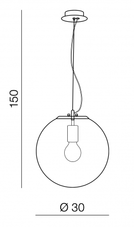Lustra moderna tip glob Yonca sticla transparenta - crom/cupru/auriu, diverse dimensiuni, AZ 3108 - Azzardo [5]