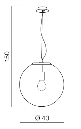 Lustra moderna tip glob Yonca sticla transparenta - crom/cupru/auriu, diverse dimensiuni, AZ 3108 - Azzardo [6]