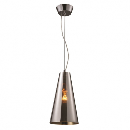Lustra moderna tip pendul Bell 18x32 cm sticla fumurie efect crom, AZ 0995 - Azzardo [1]