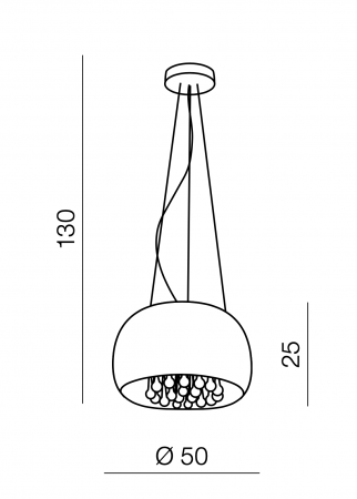 Lustra moderna tip pendul Inha Ø 23/40/50 cm cu cristale, sticla cromata/metal, AZ 3082 - Azzardo [8]