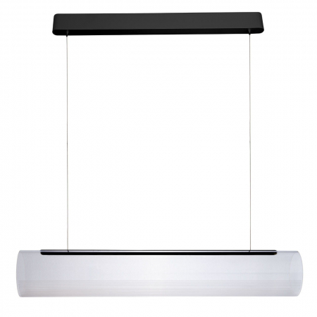 Lustre - Lustra moderna acril transparent Aliona 89x15x150 cm metal negru, P0410 - Maxlight