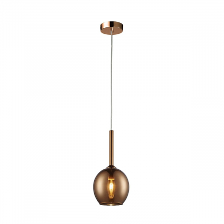 Lustre - Lustra MONIC pendul sferic finisaj cupru, Ø 15 cm, inaltime reglabila, metal/sticla, 003064-001996 - Zumaline