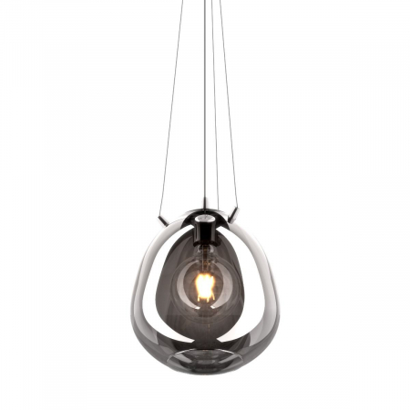 Lustra crom MOON tip pendul Ø 25 cm, sticla/metal, inaltime reglabila, 003064-011113 - Zumaline [2]