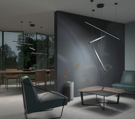 Lustra neagra 3xLED dimabil Linda III 100x100 cm metal/acril, inaltime reglabila, P0311D - Maxlight [6]