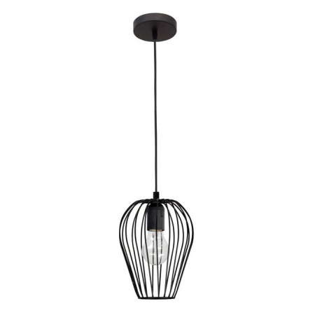 Lustra neagra/alba/cupru tip pendul Namid abajur din tije metalice, Ø 17 cm, 8809701 - Novaluce [0]