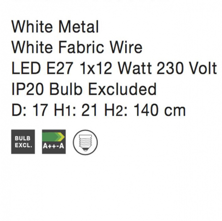 Lustra neagra/alba/cupru tip pendul Namid abajur din tije metalice, Ø 17 cm, 8809701 - Novaluce [5]
