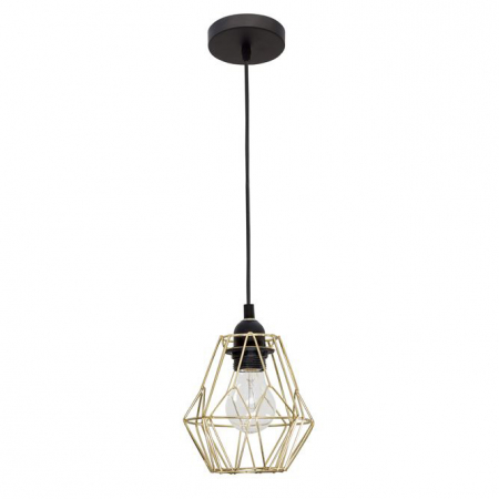 Lustra neagra/aurie tip pendul Calena abajur din tije metalice, Ø 15/23 cm, 8801802 - Novaluce [6]