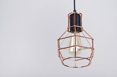 Lustra neagra liniara cu 3 pendule stil industrial detalii cupru Alio Line 60 cm, metal, AZ 2141 - Azzardo [2]