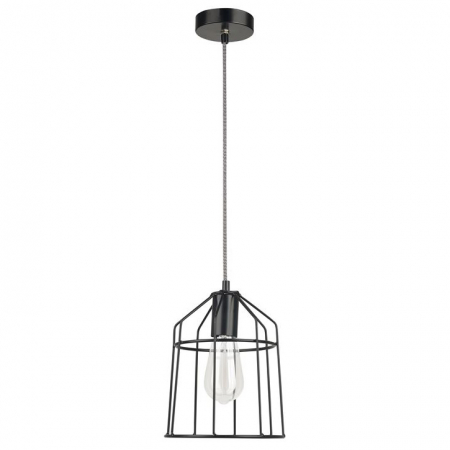 Promotii - Lustra neagra/cupru tip pendul Haris abajur din tije metalice, Ø 19 cm, 7605178 - Novaluce