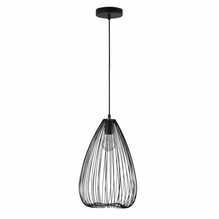 Lustre - Lustra neagra Delfi, din metal, Ø 23 cm, inaltime reglabila, 9402571 - Novaluce
