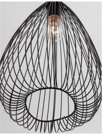 Lustra neagra Delfi, din metal, Ø 23 cm, inaltime reglabila, 9402571 - Novaluce [4]