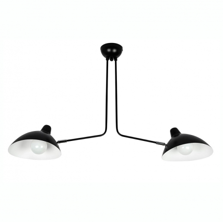 Lustre - Lustra neagra design industrial Raven 2 brate, metal, MD21178-2 - King