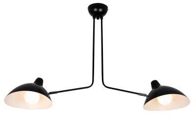 Lustra neagra design industrial Raven 2 brate, metal, MD21178-2 - King [1]