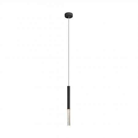 Lustre - Lustra neagra design modern ONE Ø8 cm metal / acril, 003064-019910 - Zumaline