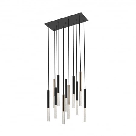 Lustre - Lustra neagra/auriu design modern ONE forma dreptunghiulara metal, 003064-021942 - Zumaline