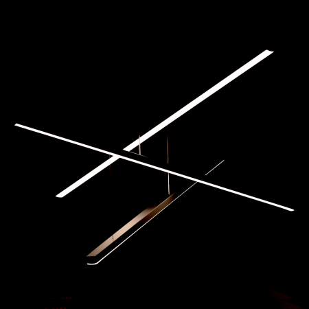 Lustra neagra iluminare 3xLED Linda III 100x100 cm metal/acril, inaltime reglabila, P0311 - Maxlight [2]