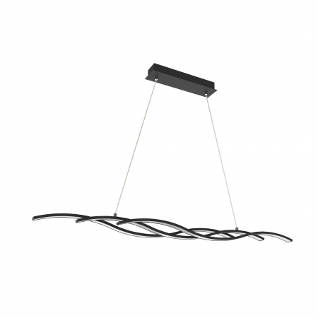 Lustre - Lustra neagra LED pendul design modern RESINA 120 cm otel inoxidabil / material policarbonat, 003064-008065 - Zumaline