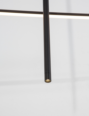 Lustra neagra liniara cu pendule suspendate Gohar 110 cm stil minimalist, iluminare LED, 9088105 - Novaluce [5]