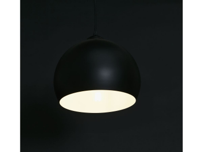 Lustra design neagra pe cablu Anisa cu abajur rotund otel, HL00610BL - Kokoon [5]