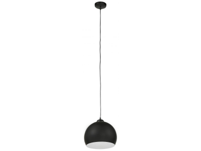 Lustra design neagra pe cablu Anisa cu abajur rotund otel, HL00610BL - Kokoon [1]