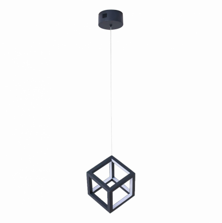 Promotii - Lustra neagra pendul in forma de cub cu iluminare LED Celino, 15x15 cm, AZ 3149 - Azzardo