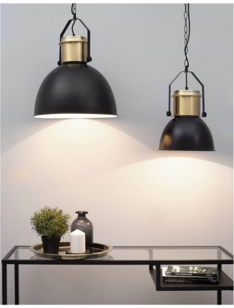 Lustra neagra pendul premium pe lant Santi, Ø 27 cm, metal, 9020411 - Novaluce [1]