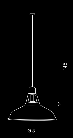 Lustra neagra stil industrial Zeliko Ø 31 cm, metal, AZ 1351 - Azzardo [4]