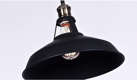 Lustra neagra stil industrial Zeliko Ø 31 cm, metal, AZ 1351 - Azzardo [2]