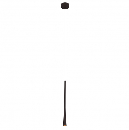 Produse - Lustra neagra tip pendul iluminare LED Deus Ø 3 cm inaltime reglabila 40-140 cm, P0372 - Maxlight