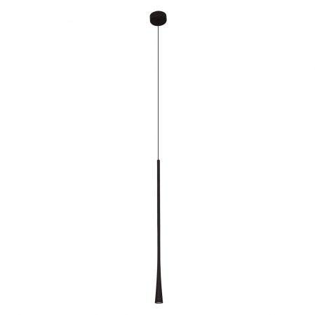 Produse - Lustra neagra tip pendul iluminare LED Deus Ø 3 cm inaltime reglabila 60-160 cm, P0373 - Maxlight