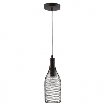 Promotii - Lustra neagra tip pendul Marena abajur tip plasa metal, Ø 10 cm, 9402435 - Novaluce
