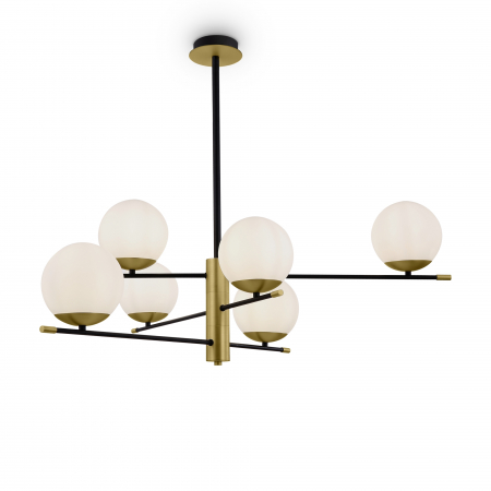 Lustre - Lustra Nostalgia MOD048PL-06G, 6xE14, alba+aurie+neagra, IP20, Maytoni