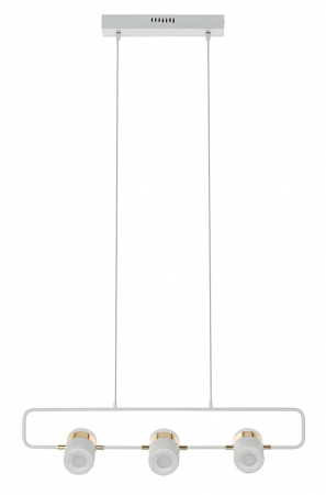 Lustra orizontala design modern Enoch 3 74 cm, auriu/alb, iluminare LED, XCP7598-3.WHITE - King [2]